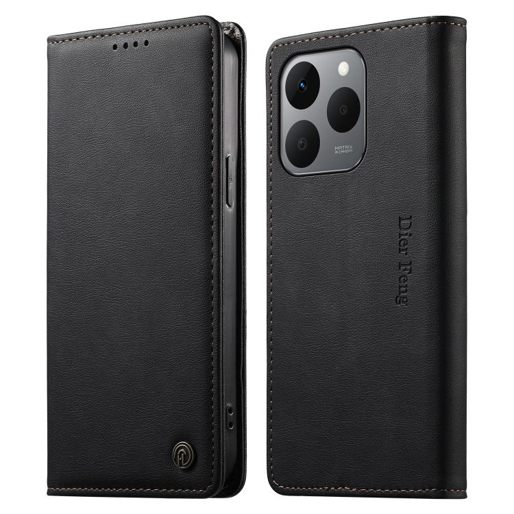 Dierfeng Metal Snap Magnetic RFID Vegan Leather Phone Case, For Realme 16T 5G, For Realme C100 4G, For Realme C85 5G / C83 5G / 15x 5G India, For Realme 16 5G, For Realme 16 Pro+ 5G, For Realme 16 Pro 5G, For Realme C85 Pro 4G, For Realme 15T 5G       ...