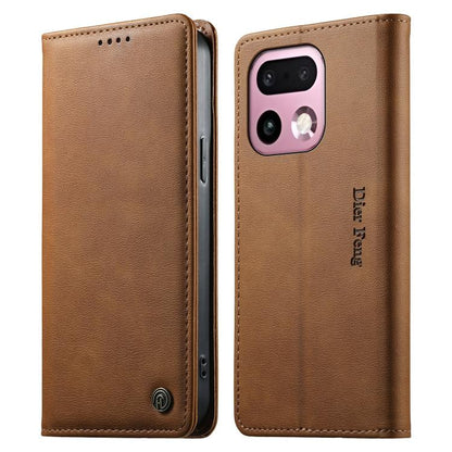 Dierfeng Metal Snap Magnetic RFID Vegan Leather Phone Case, For Realme 16T 5G, For Realme C100 4G, For Realme C85 5G / C83 5G / 15x 5G India, For Realme 16 5G, For Realme 16 Pro+ 5G, For Realme 16 Pro 5G, For Realme C85 Pro 4G, For Realme 15T 5G       ...