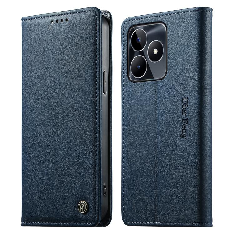 Dierfeng Metal Snap Magnetic RFID Vegan Leather Phone Case, For Realme 13 Pro / Realme 13 Pro+, For Realme 12 5G / 12x / C65 5G, For Realme GT 6, For Realme C67 4G / Realme 12 Lite, For Realme 12 Pro / 12 Pro+, For Realme C53 / Narzo N53               ...