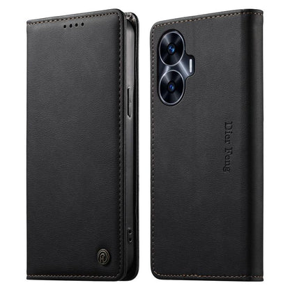 Dierfeng Metal Snap Magnetic RFID Vegan Leather Phone Case, For Realme 13 Pro / Realme 13 Pro+, For Realme 12 5G / 12x / C65 5G, For Realme GT 6, For Realme C67 4G / Realme 12 Lite, For Realme 12 Pro / 12 Pro+, For Realme C53 / Narzo N53               ...