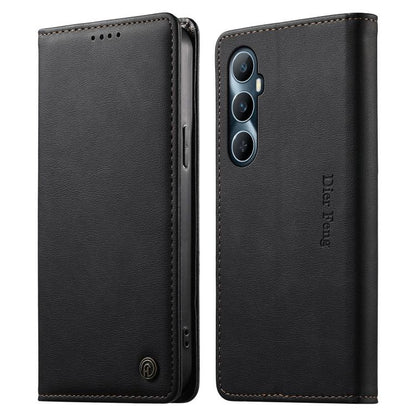 Dierfeng Metal Snap Magnetic RFID Vegan Leather Phone Case, For Realme 13 Pro / Realme 13 Pro+, For Realme 12 5G / 12x / C65 5G, For Realme GT 6, For Realme C67 4G / Realme 12 Lite, For Realme 12 Pro / 12 Pro+, For Realme C53 / Narzo N53               ...