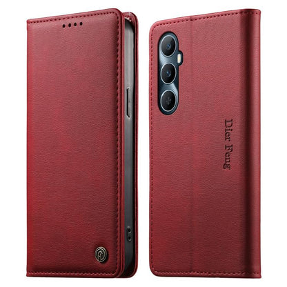 Dierfeng Metal Snap Magnetic RFID Vegan Leather Phone Case, For Realme 13 Pro / Realme 13 Pro+, For Realme 12 5G / 12x / C65 5G, For Realme GT 6, For Realme C67 4G / Realme 12 Lite, For Realme 12 Pro / 12 Pro+, For Realme C53 / Narzo N53               ...