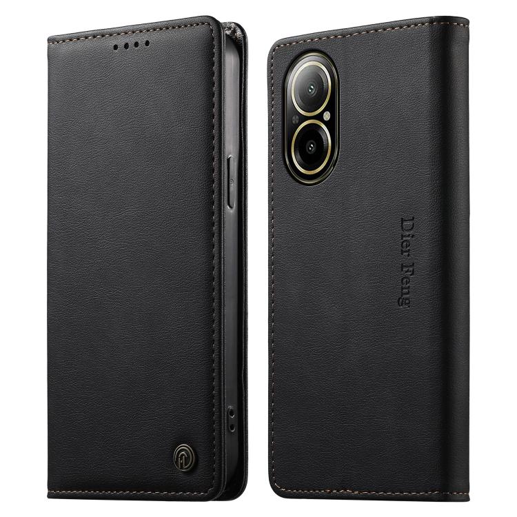 Dierfeng Metal Snap Magnetic RFID Vegan Leather Phone Case, For Realme 13 Pro / Realme 13 Pro+, For Realme 12 5G / 12x / C65 5G, For Realme GT 6, For Realme C67 4G / Realme 12 Lite, For Realme 12 Pro / 12 Pro+, For Realme C53 / Narzo N53               ...