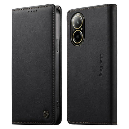 Dierfeng Metal Snap Magnetic RFID Vegan Leather Phone Case, For Realme 13 Pro / Realme 13 Pro+, For Realme 12 5G / 12x / C65 5G, For Realme GT 6, For Realme C67 4G / Realme 12 Lite, For Realme 12 Pro / 12 Pro+, For Realme C53 / Narzo N53               ...