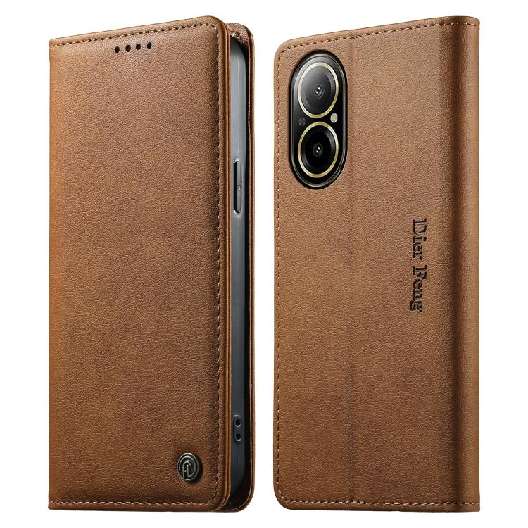 Dierfeng Metal Snap Magnetic RFID Vegan Leather Phone Case, For Realme 13 Pro / Realme 13 Pro+, For Realme 12 5G / 12x / C65 5G, For Realme GT 6, For Realme C67 4G / Realme 12 Lite, For Realme 12 Pro / 12 Pro+, For Realme C53 / Narzo N53               ...