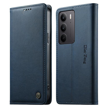 Dierfeng Metal Snap Magnetic RFID Vegan Leather Phone Case, For Realme 16T 5G, For Realme C100 4G, For Realme C85 5G / C83 5G / 15x 5G India, For Realme 16 5G, For Realme 16 Pro+ 5G, For Realme 16 Pro 5G, For Realme C85 Pro 4G, For Realme 15T 5G       ...