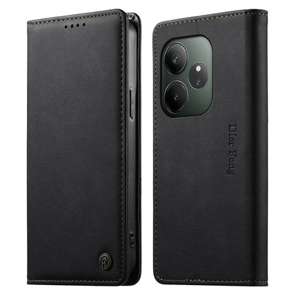 Dierfeng Metal Snap Magnetic RFID Vegan Leather Phone Case, For Realme 13 Pro / Realme 13 Pro+, For Realme 12 5G / 12x / C65 5G, For Realme GT 6, For Realme C67 4G / Realme 12 Lite, For Realme 12 Pro / 12 Pro+, For Realme C53 / Narzo N53               ...