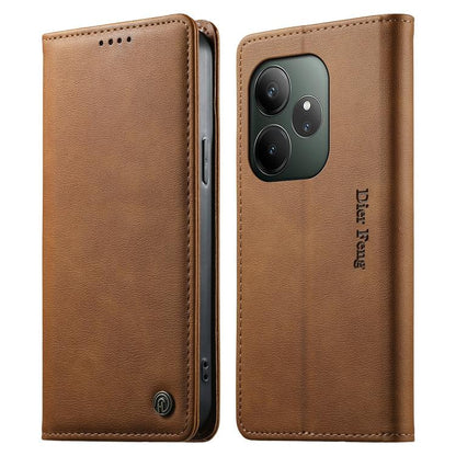 Dierfeng Metal Snap Magnetic RFID Vegan Leather Phone Case, For Realme 13 Pro / Realme 13 Pro+, For Realme 12 5G / 12x / C65 5G, For Realme GT 6, For Realme C67 4G / Realme 12 Lite, For Realme 12 Pro / 12 Pro+, For Realme C53 / Narzo N53               ...