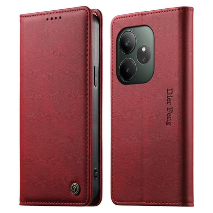 Dierfeng Metal Snap Magnetic RFID Vegan Leather Phone Case, For Realme 13 Pro / Realme 13 Pro+, For Realme 12 5G / 12x / C65 5G, For Realme GT 6, For Realme C67 4G / Realme 12 Lite, For Realme 12 Pro / 12 Pro+, For Realme C53 / Narzo N53               ...