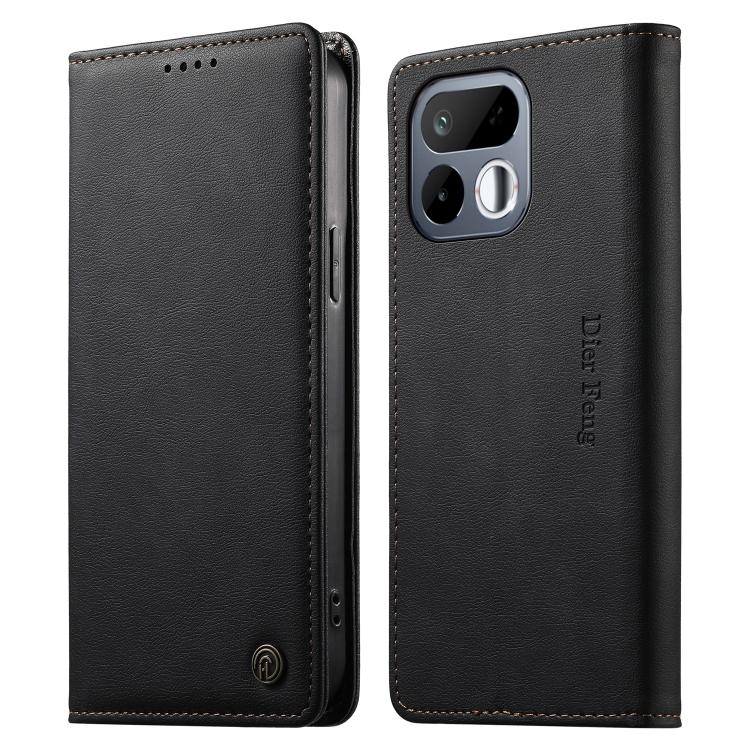 Dierfeng Metal Snap Magnetic RFID Vegan Leather Phone Case, For Realme 16T 5G, For Realme C100 4G, For Realme C85 5G / C83 5G / 15x 5G India, For Realme 16 5G, For Realme 16 Pro+ 5G, For Realme 16 Pro 5G, For Realme C85 Pro 4G, For Realme 15T 5G       ...