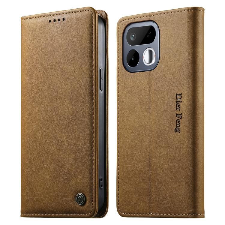 Dierfeng Metal Snap Magnetic RFID Vegan Leather Phone Case, For Realme 16T 5G, For Realme C100 4G, For Realme C85 5G / C83 5G / 15x 5G India, For Realme 16 5G, For Realme 16 Pro+ 5G, For Realme 16 Pro 5G, For Realme C85 Pro 4G, For Realme 15T 5G       ...