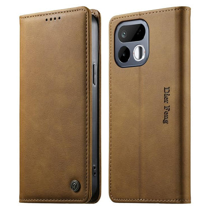Dierfeng Metal Snap Magnetic RFID Vegan Leather Phone Case, For Realme 16T 5G, For Realme C100 4G, For Realme C85 5G / C83 5G / 15x 5G India, For Realme 16 5G, For Realme 16 Pro+ 5G, For Realme 16 Pro 5G, For Realme C85 Pro 4G, For Realme 15T 5G       ...
