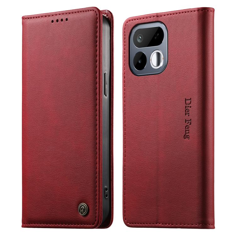 Dierfeng Metal Snap Magnetic RFID Vegan Leather Phone Case, For Realme 16T 5G, For Realme C100 4G, For Realme C85 5G / C83 5G / 15x 5G India, For Realme 16 5G, For Realme 16 Pro+ 5G, For Realme 16 Pro 5G, For Realme C85 Pro 4G, For Realme 15T 5G       ...