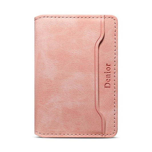 Denior V08+1 Retro Vegan Leather Texture Magnetic Wallet Card Holder Bag