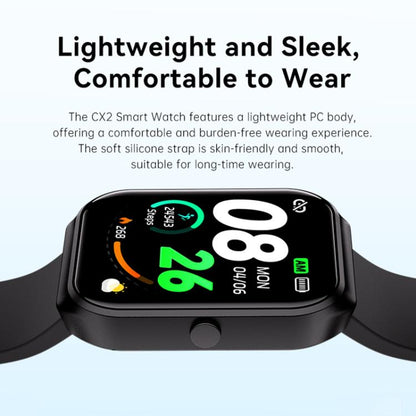 CX2 1.95 inch TFT Color Screen BT Calling Smart Watch, Support Health Monitoring