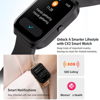 CX2 1.95 inch TFT Color Screen BT Calling Smart Watch, Support Health Monitoring