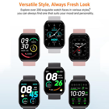 CX2 1.95 inch TFT Color Screen BT Calling Smart Watch, Support Health Monitoring