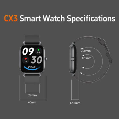 CX3 1.95 inch TFT Color Screen All Metal BT Calling Smart Watch, Support Health Monitoring