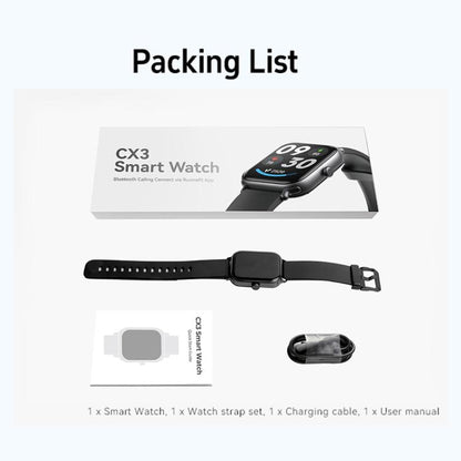 CX3 1.95 inch TFT Color Screen All Metal BT Calling Smart Watch, Support Health Monitoring