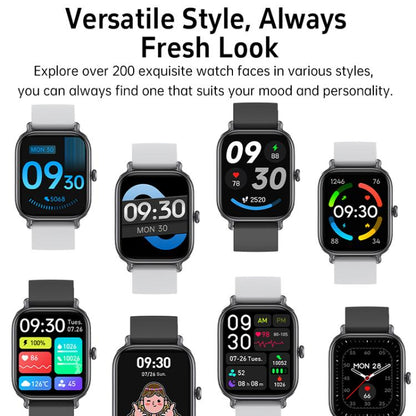 CX3 1.95 inch TFT Color Screen All Metal BT Calling Smart Watch, Support Health Monitoring
