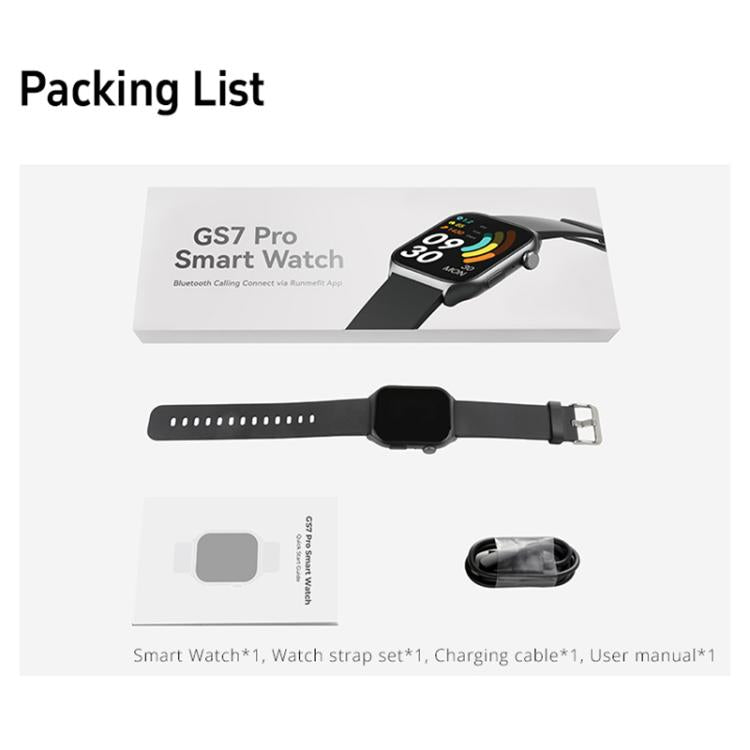 GS7 Pro 2 inch Ultra-Large HD Screen BT Calling Smart Watch, Support Health Monitoring