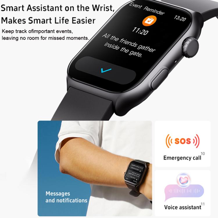 GS7 Pro 2 inch Ultra-Large HD Screen BT Calling Smart Watch, Support Health Monitoring