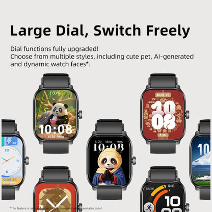 GTS12 1.96 inch Ultra-HD Large Screen BT Calling Smart Watch, Support Health Monitoring