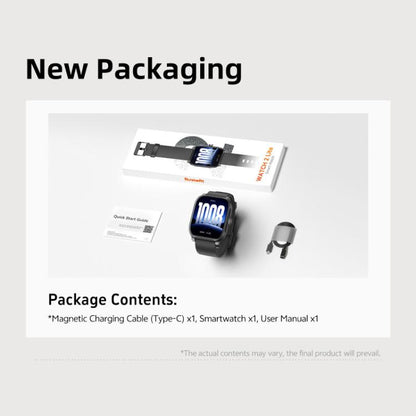 GTS12 1.96 inch Ultra-HD Large Screen BT Calling Smart Watch, Support Health Monitoring