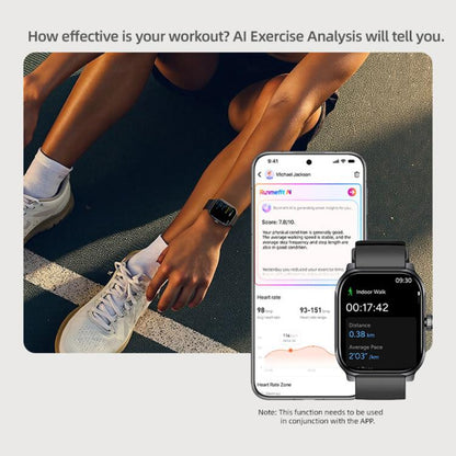 GTS12 1.96 inch Ultra-HD Large Screen BT Calling Smart Watch, Support Health Monitoring