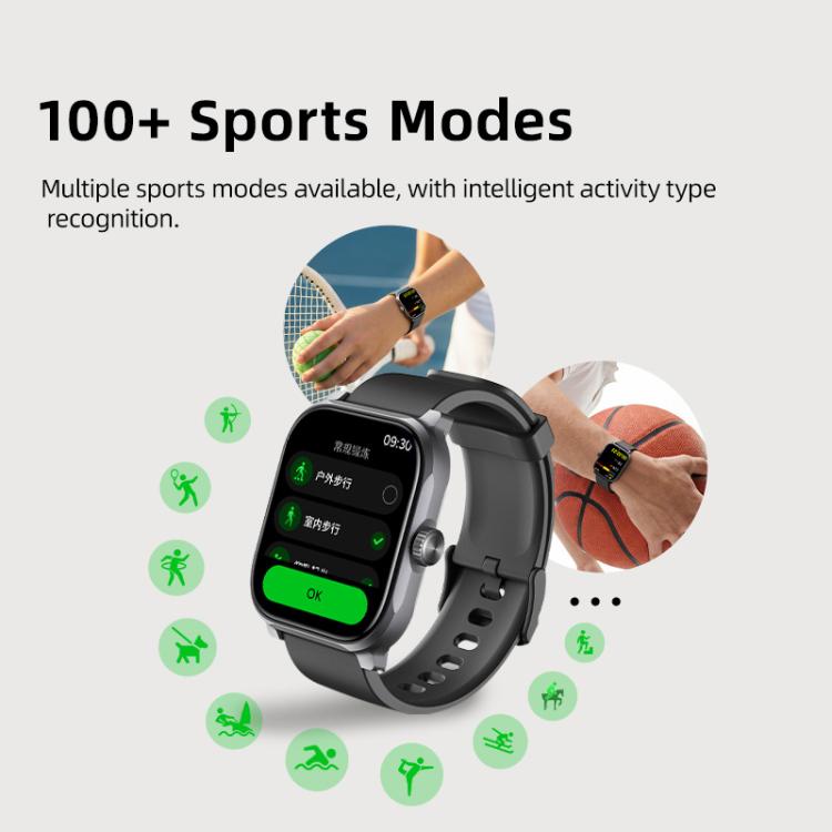 GTS12 1.96 inch Ultra-HD Large Screen BT Calling Smart Watch, Support Health Monitoring