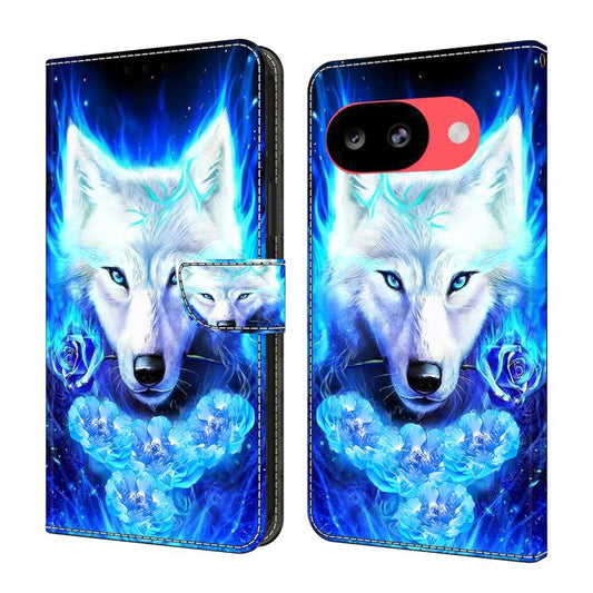 Crystal-Like Painted Vegan Leather Phone Case, For Google Pixel 10a, For Google Pixel 9a, For Google Pixel 9 Pro, For Google Pixel 9