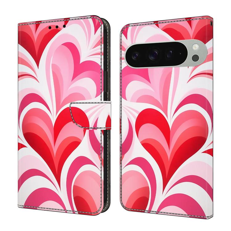 Crystal-Like Painted Vegan Leather Phone Case, For Google Pixel 10a, For Google Pixel 9a, For Google Pixel 9 / 9 Pro