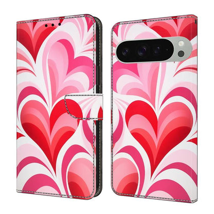 Crystal-Like Painted Vegan Leather Phone Case, For Google Pixel 10a, For Google Pixel 9a, For Google Pixel 9 / 9 Pro