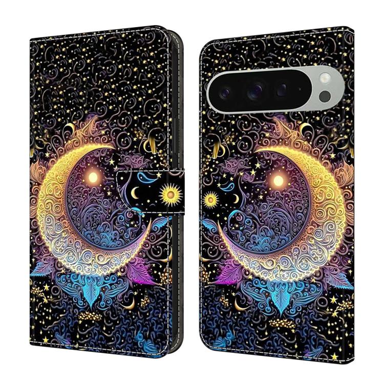 Crystal-Like Painted Vegan Leather Phone Case, For Google Pixel 10a, For Google Pixel 9a, For Google Pixel 9 / 9 Pro