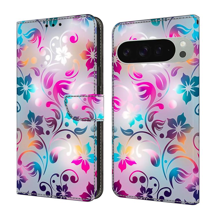 Crystal-Like Painted Vegan Leather Phone Case, For Google Pixel 10a, For Google Pixel 9a, For Google Pixel 9 / 9 Pro