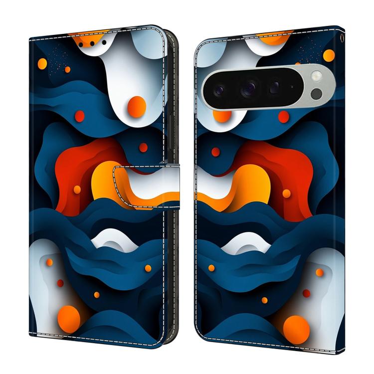 Crystal-Like Painted Vegan Leather Phone Case, For Google Pixel 10a, For Google Pixel 9a, For Google Pixel 9 / 9 Pro