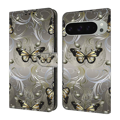 Crystal-Like Painted Vegan Leather Phone Case, For Google Pixel 10a, For Google Pixel 9a, For Google Pixel 9 / 9 Pro