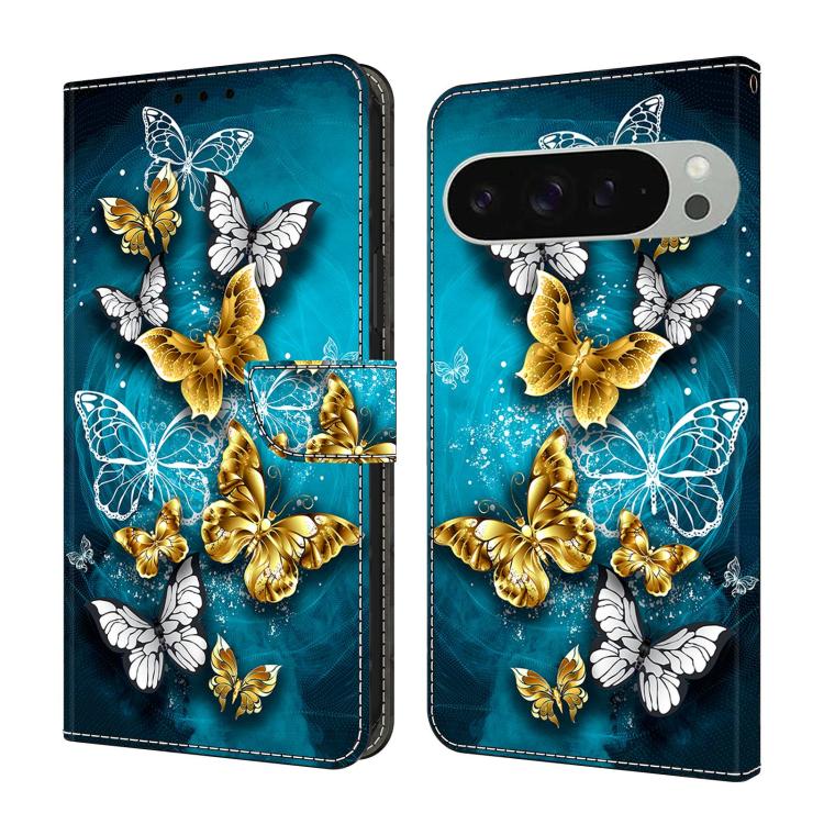 Crystal-Like Painted Vegan Leather Phone Case, For Google Pixel 10a, For Google Pixel 9a, For Google Pixel 9 / 9 Pro