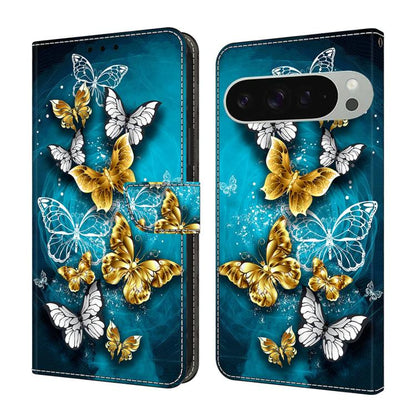 Crystal-Like Painted Vegan Leather Phone Case, For Google Pixel 10a, For Google Pixel 9a, For Google Pixel 9 / 9 Pro