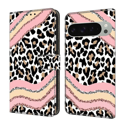 Crystal-Like Painted Vegan Leather Phone Case, For Google Pixel 10a, For Google Pixel 9a, For Google Pixel 9 / 9 Pro