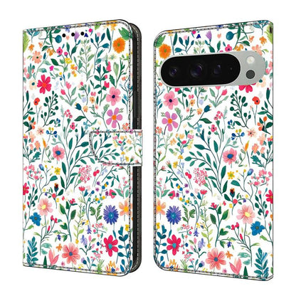 Crystal-Like Painted Vegan Leather Phone Case, For Google Pixel 10a, For Google Pixel 9a, For Google Pixel 9 / 9 Pro