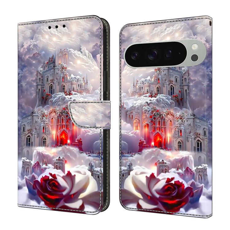 Crystal-Like Painted Vegan Leather Phone Case, For Google Pixel 10a, For Google Pixel 9a, For Google Pixel 9 / 9 Pro