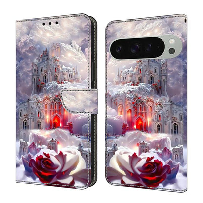 Crystal-Like Painted Vegan Leather Phone Case, For Google Pixel 10a, For Google Pixel 9a, For Google Pixel 9 / 9 Pro