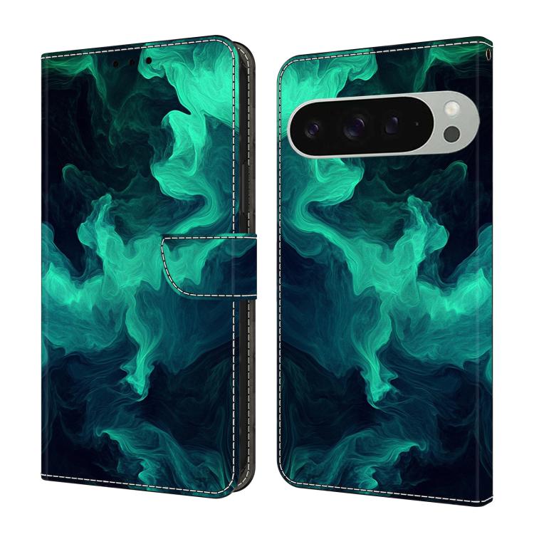Crystal-Like Painted Vegan Leather Phone Case, For Google Pixel 10a, For Google Pixel 9a, For Google Pixel 9 / 9 Pro