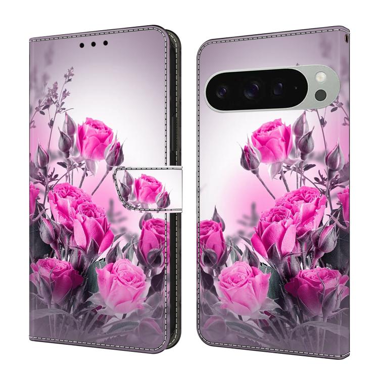 Crystal-Like Painted Vegan Leather Phone Case, For Google Pixel 10a, For Google Pixel 9a, For Google Pixel 9 / 9 Pro