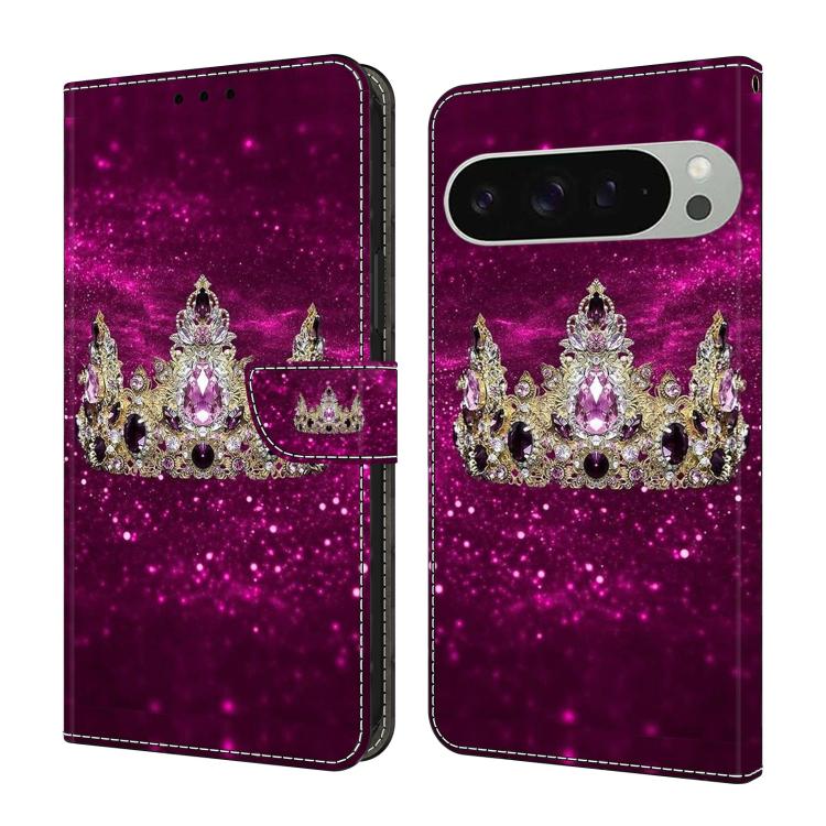 Crystal-Like Painted Vegan Leather Phone Case, For Google Pixel 10a, For Google Pixel 9a, For Google Pixel 9 / 9 Pro