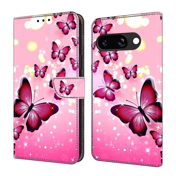 Crystal-Like Painted Vegan Leather Phone Case, For Google Pixel 10a, For Google Pixel 9a, For Google Pixel 9 / 9 Pro