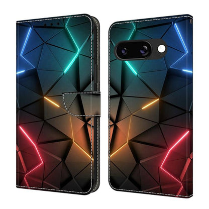 Crystal-Like Painted Vegan Leather Phone Case, For Google Pixel 10a, For Google Pixel 9a, For Google Pixel 9 / 9 Pro