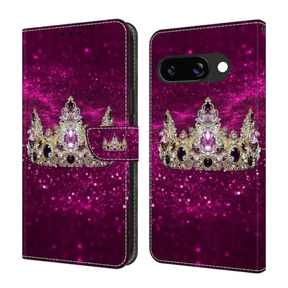Crystal-Like Painted Vegan Leather Phone Case, For Google Pixel 10a, For Google Pixel 9a, For Google Pixel 9 / 9 Pro