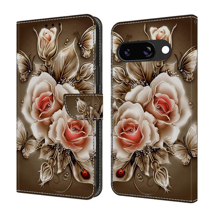 Crystal-Like Painted Vegan Leather Phone Case, For Google Pixel 10a, For Google Pixel 9a, For Google Pixel 9 / 9 Pro